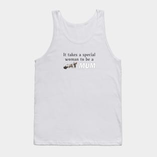 It takes a special woman to be a cat mum - silver tabby oil painting word art Tank Top